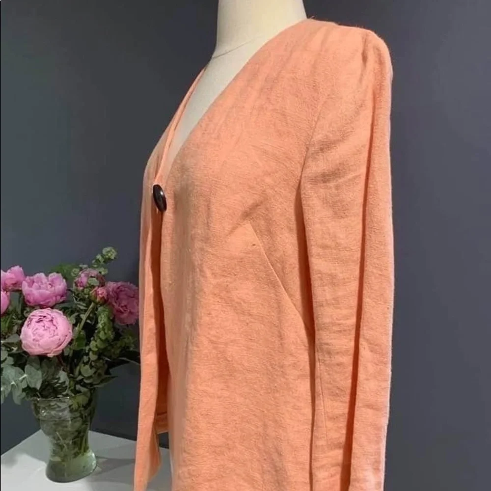 LAFAYETTE 148 Peach Linen Blazer Jacket sz. 2 - Picture 8 of 10